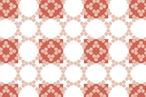 Pink and white pattern with a floral motif Stock Illustration