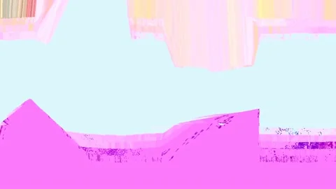 Pink and white pixel deformations, WHITE SPACE, SEAMLESS LOOP Video stock 117401354
