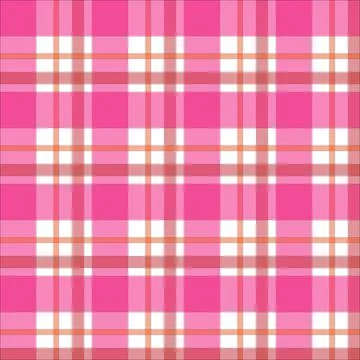 Pink and white plaid pattern fabric texture Stock Illustration