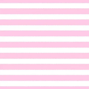 Pink and white striped pattern. Wavy edge of each stripe Stock Illustration