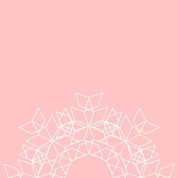 Pink and white tile vector pattern for decoration wallpaper Illustrazione stock