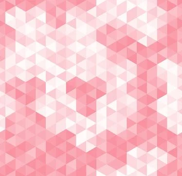 Pink and white triangular pattern on pink backdrop, creating a seamless design Stock Illustration