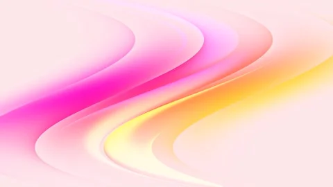 Pink and Yellow Abstract Fluid Waves Seamless Loop Video Stock-Footage 343853041