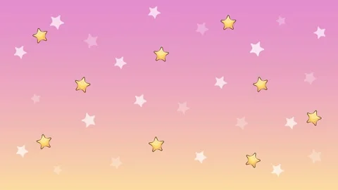 Pink and yellow background with white and yellow stars. Stock Footage 315172636
