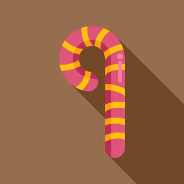 Pink and yellow candy cane celebrating holiday season Stock Illustration