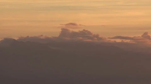 Pink and Yellow Clouds Stock Footage 33604628