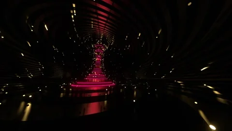 Pink and Yellow Cyber Strobe Carousel Background VJ Loop in 4K Stock Footage 304533748