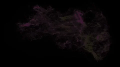 Pink and yellow exploding smoke cloud Stock Footage 307977597