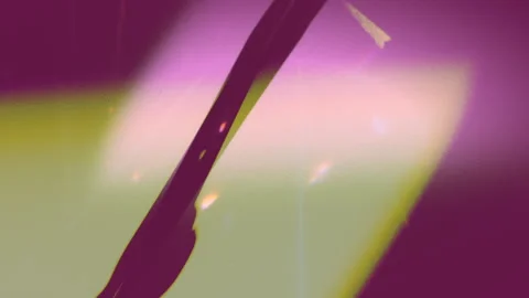 Pink and Yellow Forms in Motion Optical Prism Dance Stock Footage 304395175