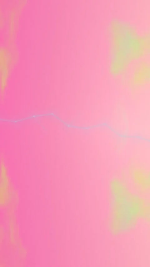Pink and Yellow Gradient Wave with Shimmering Light Line Vertical Loop Stock Footage 345649627