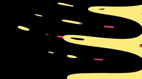 Pink and yellow liquid flowing through black background Video stock 138552353