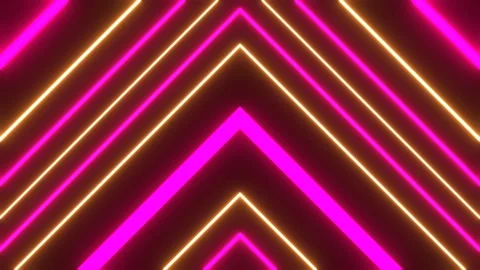 Pink and Yellow Neon Rays Triangular Movement Background VJ Loop in 4K Stock-Footage 342408103