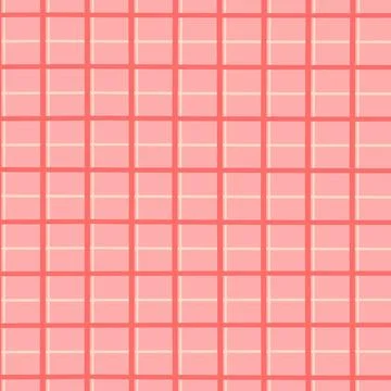 Pink and yellow squared checkered background. Cell pattern template イラスト素材