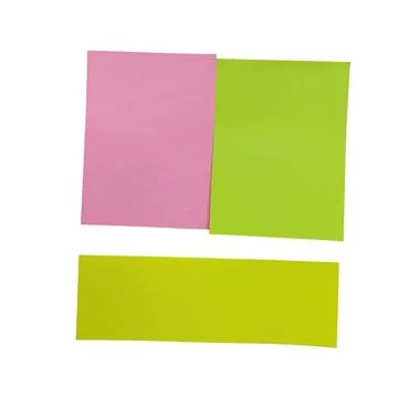 Pink and yellow sticky notes on black background flat lay composition イラスト素材