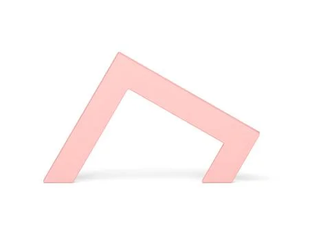 Pink angular corner arch abstract basic foundation geometric 3d element des.. Stockillustratie