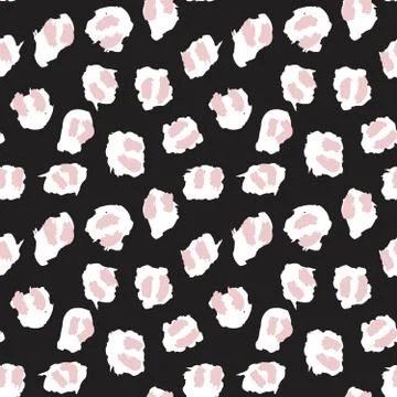 Pink Animal Leopard Seamless Pattern Background Stock Illustration