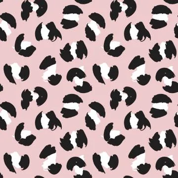 Pink Animal Leopard Seamless Pattern Background イラスト素材