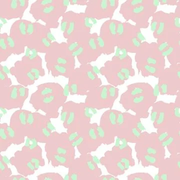 Pink Animal Leopard Seamless Pattern Background Stock Illustration
