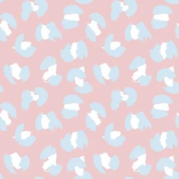 Pink Animal Leopard Seamless Pattern Background Stock Illustration