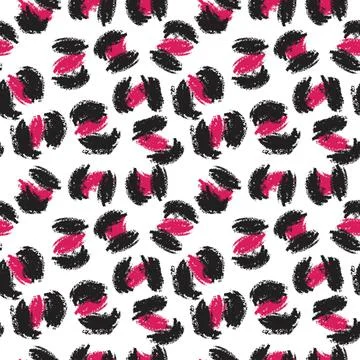 Pink Animal Leopard Seamless Pattern Background Stock Illustration