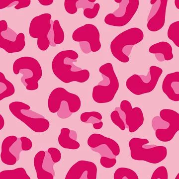 Pink animal seamless pattern vector design. Barbie fashion seamless print Stock Illustration