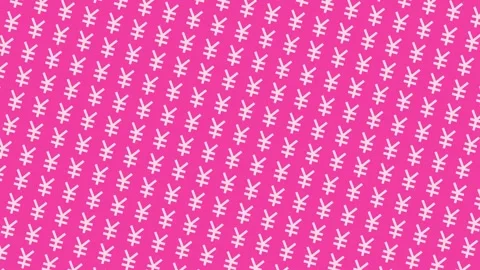 Pink animated background of RMB symbol Stock Footage 333777859