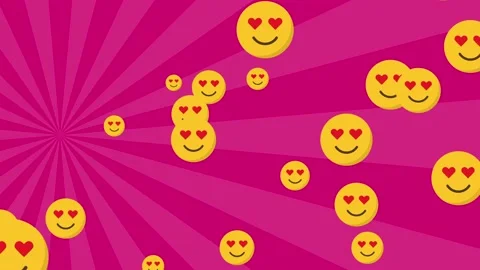 Pink Animated Background Smiley Emoticon... | Stock Video | Pond5