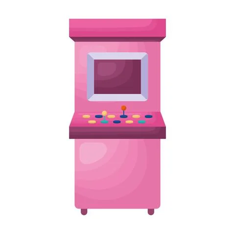 Pink arcade machine Stock Illustration