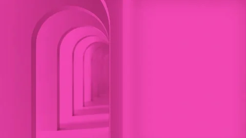 Pink Arch Corridor - High Quality Stock Footage Stock Footage 310748739