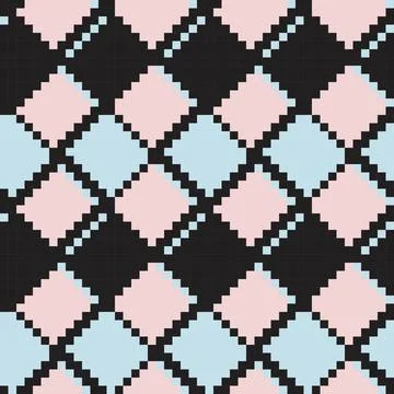 Pink Argyle Seamless Pattern Background Stock Illustration