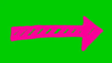 Pink arrow green Video stock 201150284