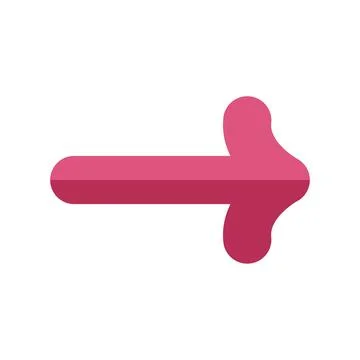 Pink arrow pointing right symbolizing direction and navigation Stock Illustration