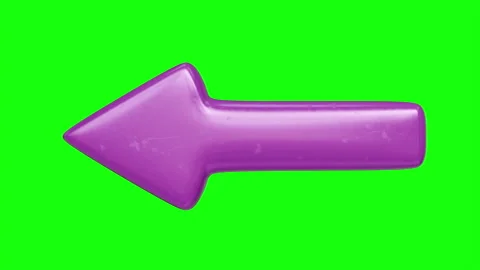 Pink Arrow Shape Displayed on Green Background Showcasing Smooth Surface Stock Footage 320245199