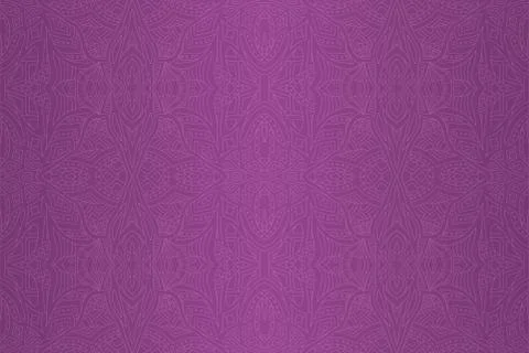 Pink art with white abstract linear pattern Stock Illustration