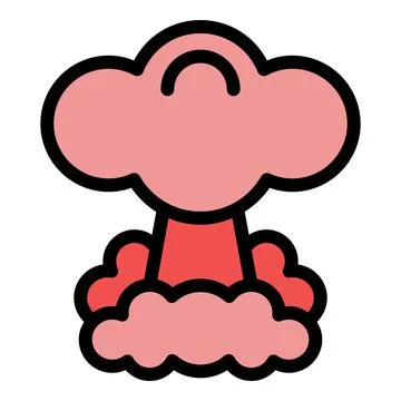 Pink atomic bomb exploding creating a mushroom cloud Stock Illustration