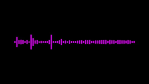 Pink audio waveform spectrum animation, black background Stock Footage 243792532