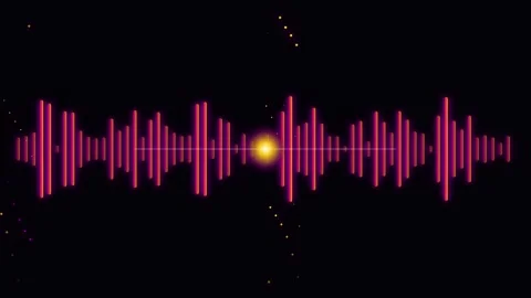Pink Audio Waveform Visualizer Animation Stock Footage 341954665