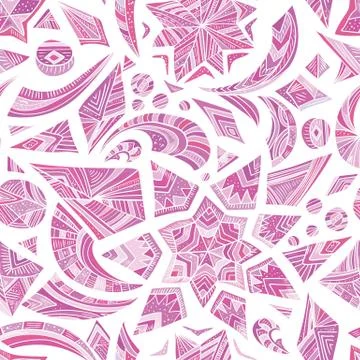 Pink aztec winter pattern Stock Illustration