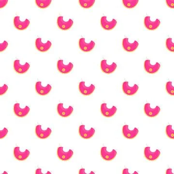 Pink baby bibs seamless pattern background Stock Illustration