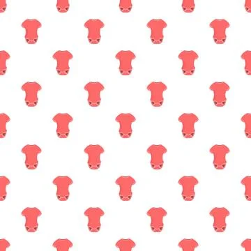 Pink baby bodysuit seamless pattern for textile design Stock Illustration