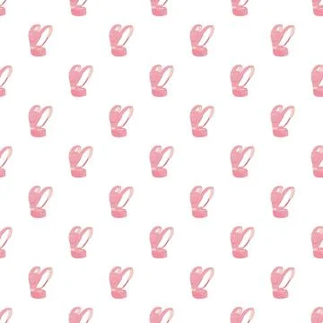 Pink baby carrier pattern creating abstract seamless background Ilustração Stock