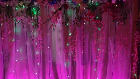 Pink Backdrop decoration close up 4k video clip Stock Footage 292376580