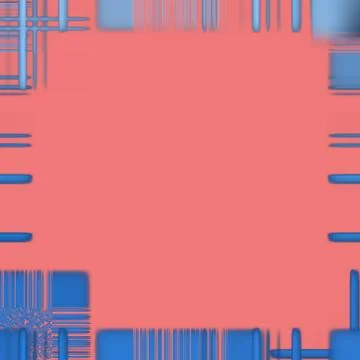 Pink background with blue checkered pattern as frame border. Stock Illustration