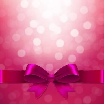 Pink Background With Bow Stock Illustration