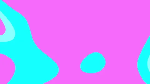 Pink background with bright cyan abstract shapes. Stock Footage 294181884