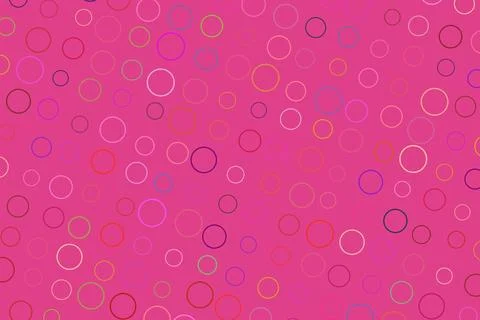 Pink background with colorful circles pattern for design Stock Illustration