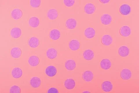 Pink background with confetti. Stock Photos