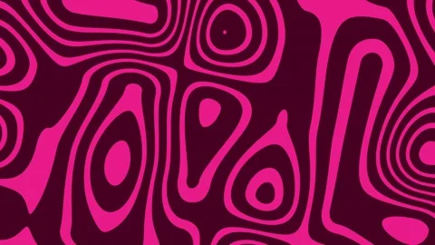 Pink background consists of hypnotic abstract shapes, liquid flowing wallpape Stock Footage 314042974
