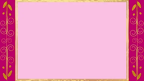 Pink background with copy space. Animated golden lines and golden plants. Stock Footage 239901800