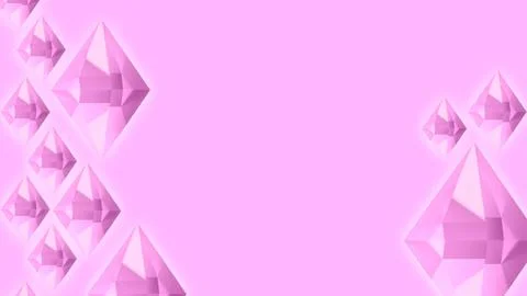 Pink background with crystals Stock Illustration